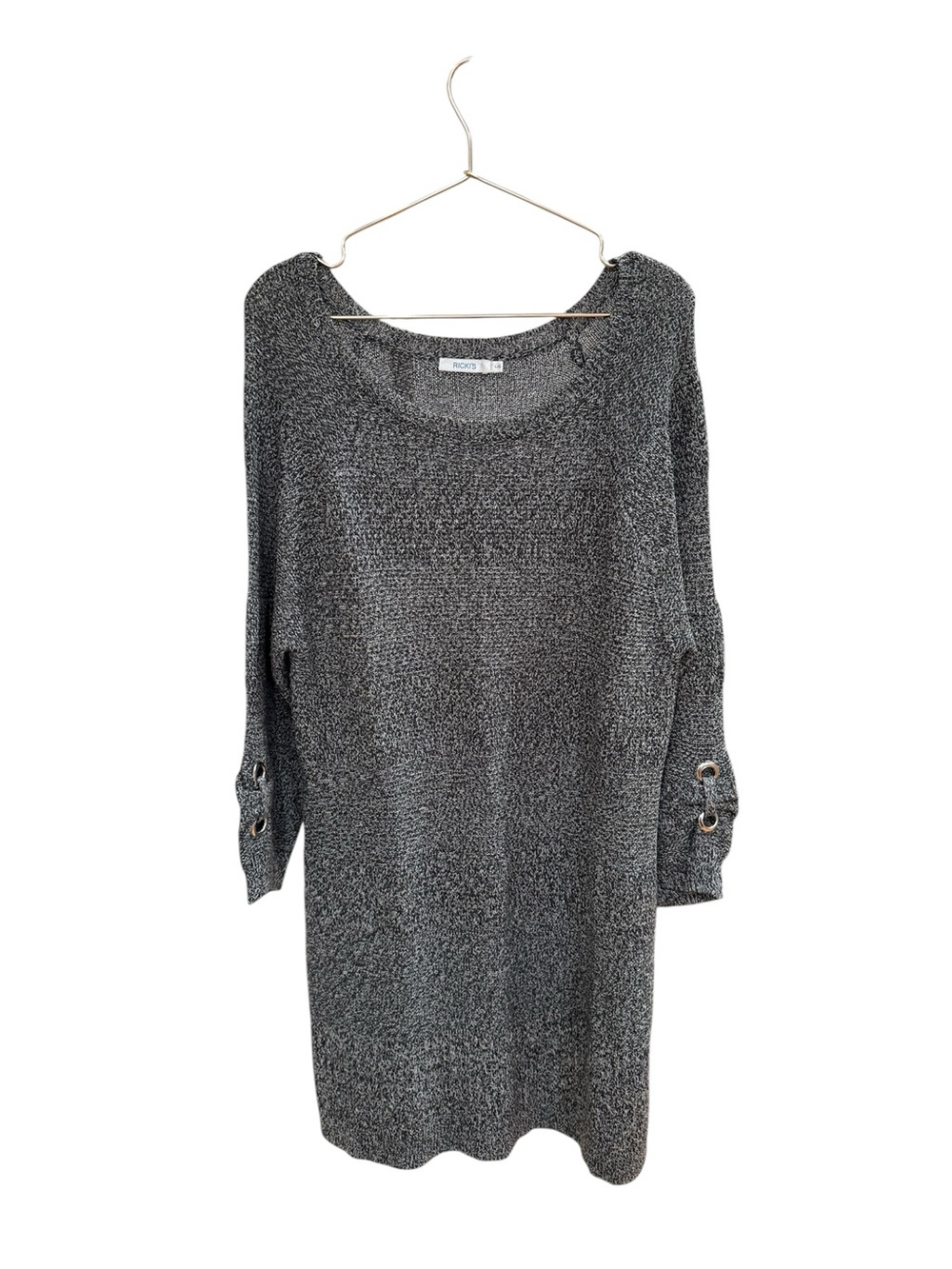 Ricki’s Size Large Grey Knit Long Sleeve Sweater Dress